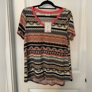 LuLaRoe medium christy tee Aztec pink